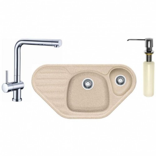 FRANKE SET G124 (drez COG 651 E pieskový + batérie Samoa + dávkovač FD 300) 114.0440.285