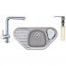 FRANKE SET G124 (drez COG 651 E strieborný + batérie Samoa + dávkovač FD 300) 114.0440.287