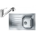 FRANKE SET N53 nerezový drez OLX 611 + batéria FG 9547.031 chróm 101.0366.095