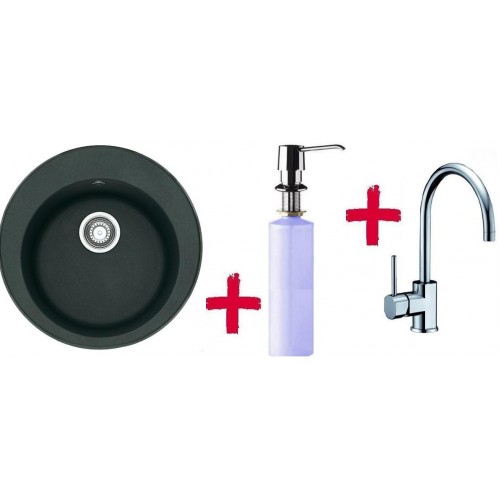 Franke SET G32 drez ROG 610.099 grafit + drezová batéria FC 650 + dávkovač saponátu FD 300