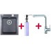 Franke SET G33 drez KSG 218.099 grafit + drezová batéria Samoa + dávkovač saponátu FD 300