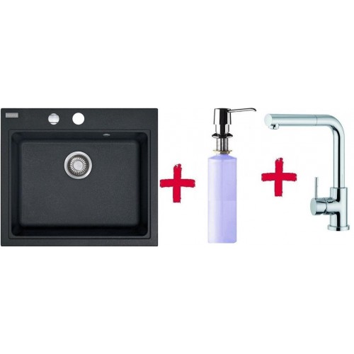 Franke SET G36 drez KSG 238.099 grafit + drezová batéria FN 0147 + dávkovač saponátu FD300