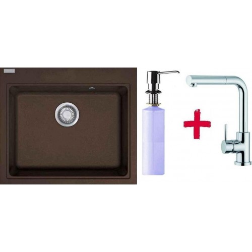 Franke SET G36 drez KSG 238.070 hnedá + drezová batéria FN 0147 + dávkovač saponátu FD 300