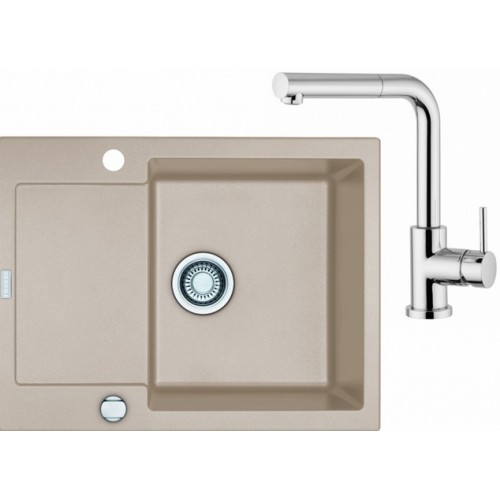 Franke SET G8 granitový drez MRG 611-62 sahara + batéria FN 0147 chróm 114.0120.348