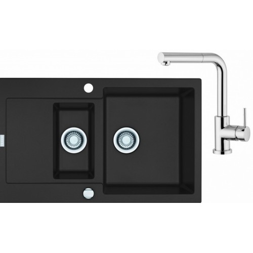 Franke SET G12 granitový drez MRG 651-78 grafit + batéria FN 0147 chróm 114.0253.347