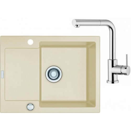 Franke SET G8 granitový drez MRG 611-62 vanilka + batéria FN 0147 chróm 114.0323.730