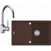 Franke SET G56 granitový drez BFG 611-78 tmavo hnedá + batéria FC 650 chróm 114.0323.880