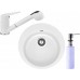 FRANKE SET G60 granitový drez ROG 610 biely + batéria FG 9547 biela + dávkovač FD 300