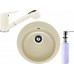 FRANKE SET G60 granitový drez ROG 610 vanilka + batéria FG 9547 vanilka + dávkovač FD 300