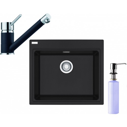 Franke SET G63 granitový drez KSG 238 onyx + batéria FC 7477 ónyx + dávkovač FD 300 Franke SET G63 granitový drez KSG 238 onyx + batéria FC 7477 ónyx + dávkovač FD 300