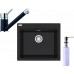 Franke SET G63 granitový drez KSG 238 onyx + batéria FC 7477 ónyx + dávkovač FD 300