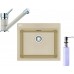 Franke SET G63 granitový drez KSG 238 sahara + batéria FC 7477 sahara + dávkovač FD 300