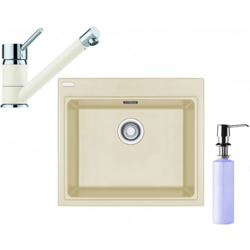 Franke SET G63 granitový drez KSG 238 vanilka + batéria FC 7477 vanilka + dávkovač FD 300