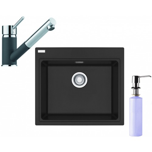 Franke SET G64 granitový drez KSG 238 grafit + batéria FC 7486 grafit + dávkovač FD 300