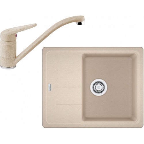 Franke SET G66 granitový drez BFG 611-62 pieskový melír + batéria FC 9541 pieskový melír