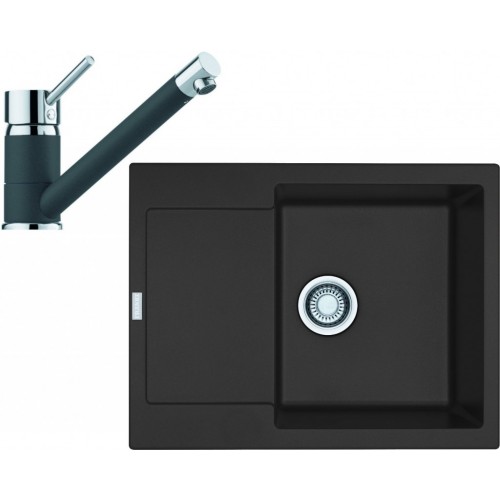 Franke SET G69 granitový drez MRG 611-62 grafit + batéria FC 7477 grafit 114.0365.192