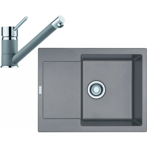 Franke SET G69 granitový drez MRG 611-62 sivý kameň + batéria FC 7477 sivý kameň