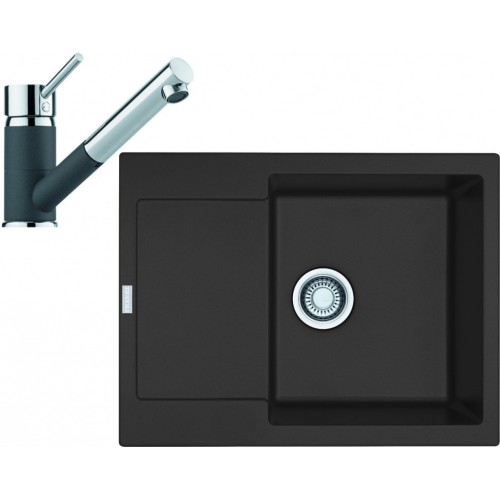 Franke SET G70 granitový drez MRG 611-62 grafit + batéria FC 7486 grafit 114.0365.238