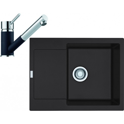 Franke SET G70 granitový drez MRG 611-62 onyx + batéria FC 7486 onyx 114.0365.253