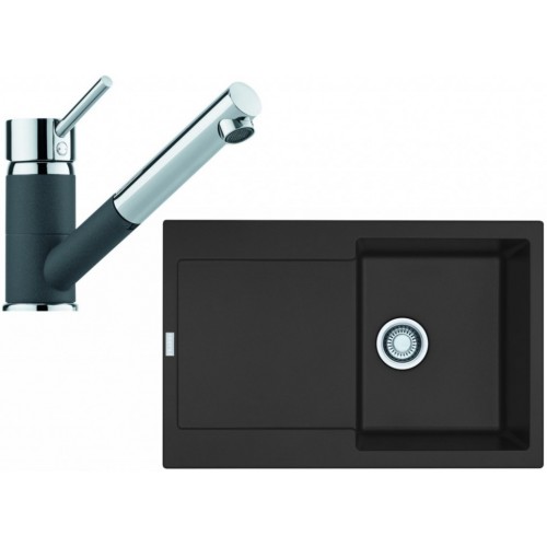 Franke SET G72 granitový drez MRG 611 grafit + batéria FC 7486 grafit 114.0365.280