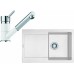 Franke SET G72 granitový drez MRG 611 biela ľad + batéria FC 7486 biela ľad 114.0365.281