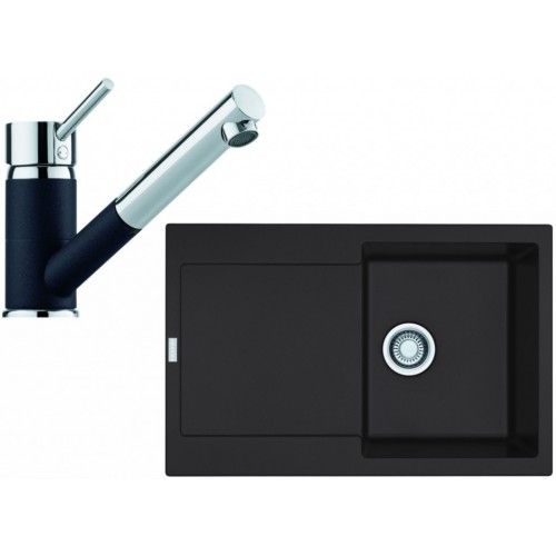 Franke SET G72 granitový drez MRG 611 onyx + batéria FC 7486 onyx 114.0365.282