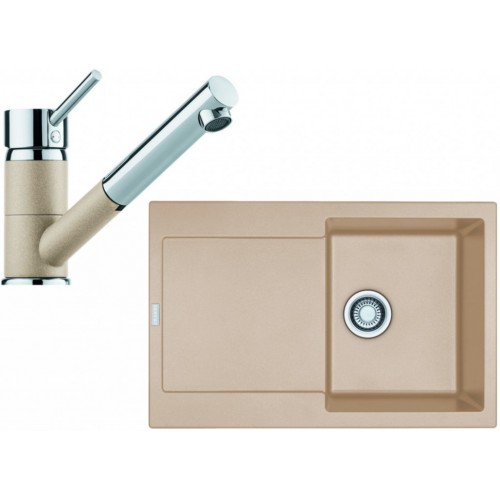 Franke SET G72 granitový drez MRG 611 pieskový melír + batéria FC 7486 pieskový melír Franke SET G72 granitový drez MRG 611 pieskový melír + batéria FC 7486 pieskový melír