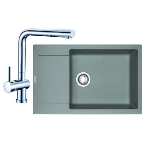 Franke SET G75 granitový drez MRG 611-78 BB sivý kameň + batéria Samoa chróm 114.0365.430 Franke SET G75 granitový drez MRG 611-78 BB sivý kameň + batéria Samoa chróm 114.0365.430