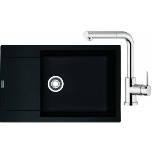 Franke SET G76 granitový drez MRG 611-78 BB ónyx + batéria FN 0147 chróm 114.0365.638