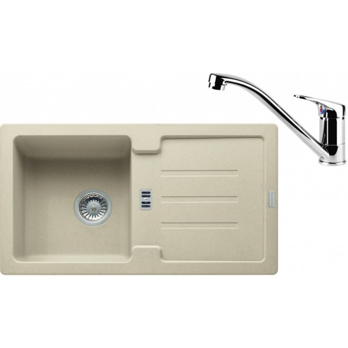 Franke SET G81 granitový drez STG 614-78 pieskový melír+batéria FC 1839 chróm 114.0365.73