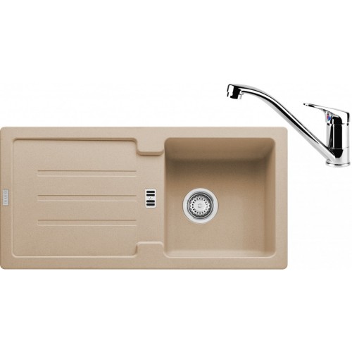 Franke SET G84 granitový drez STG 614 pieskový melír + batéria FC 1839 chróm 114.0365.799