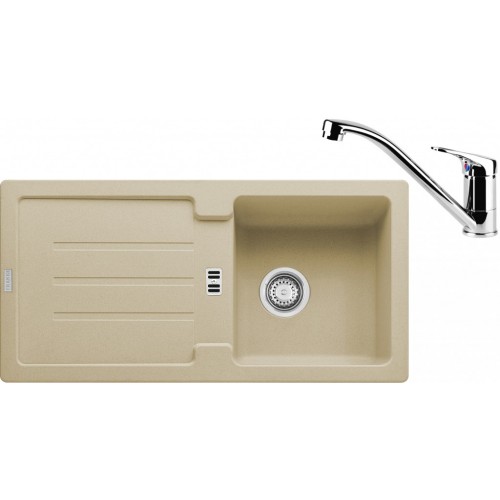 Franke SET G84 granitový drez STG 614 sahara + batéria FC 1839 chróm 114.0365.800