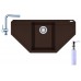 Franke SET G85 granitový drez MRG 612 E tmavo hnedý + batéria Samoa + dávkovač FD 300