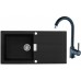 Franke SET T27 tectonitový drez SID 611 čierny + batéria FP 9900 čierna 114.0366.033