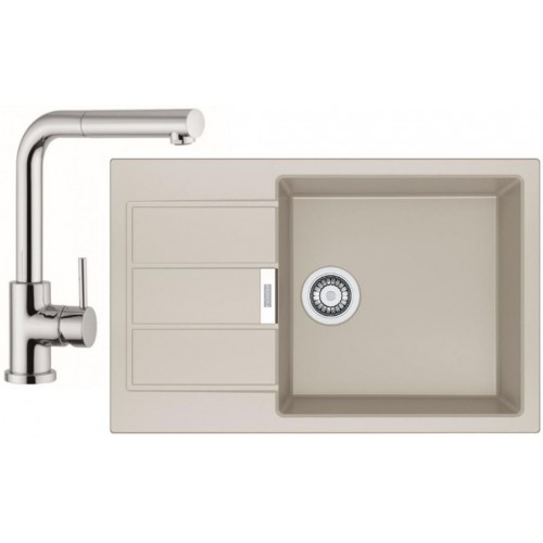 Franke SET T55 tectonitový drez SID 611-78 / 45 BB kávová + batéria FN 0147.031 chróm Franke SET T55 tectonitový drez SID 611-78 / 45 BB kávová + batéria FN 0147.031 chróm