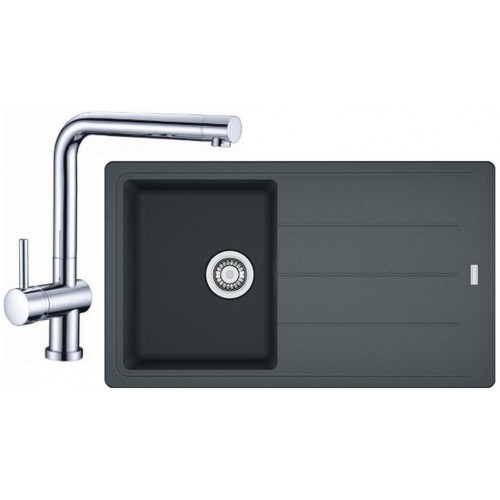 Franke SET G129 granitový drez BFG 611-86 grafit + batérie Samoa chróm