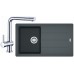Franke SET G129 granitový drez BFG 611-86 grafit + batérie Samoa chróm