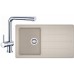 Franke SET G129 granitový drez BFG 611-86 sahara + batérie Samoa chróm