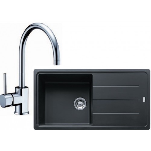 Franke SET G134 granitový drez BFG 611 grafit + batéria FC 650.031 chróm