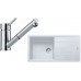 Franke SET G136 granitový drez BFG 611 biela ľad + batéria FG 7486.031 chróm