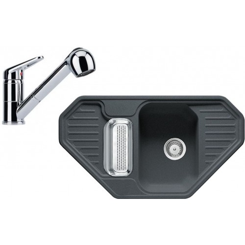Franke SET G146 granitový drez EGF 682 E grafit + batéria FC 9547.031 chróm
