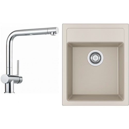 Franke SET T50 tectonitový drez SID 610-40 kávová + batérie Samoa chróm Franke SET T50 tectonitový drez SID 610-40 kávová + batérie Samoa chróm