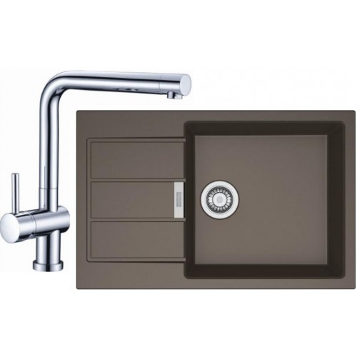 Franke SET T54 tectonitový drez SID 611-78 / 45 BB vulcan + batérie Samoa chróm Franke SET T54 tectonitový drez SID 611-78 / 45 BB vulcan + batérie Samoa chróm