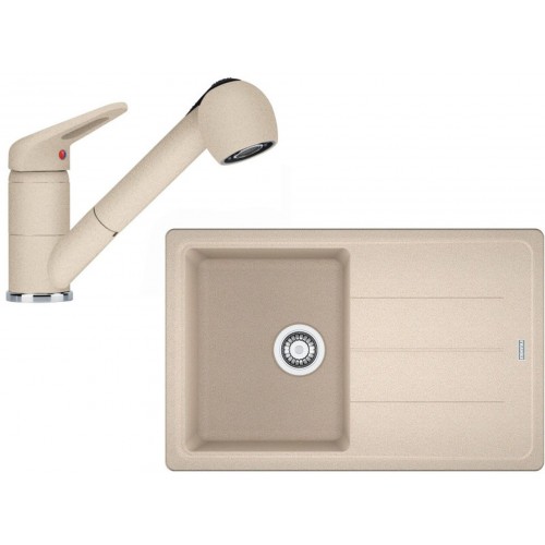 Franke SET G57 granitový drez BFG 611-78 pieskový melír + batéria FC 9547 pieskový melír Franke SET G57 granitový drez BFG 611-78 pieskový melír + batéria FC 9547 pieskový melír