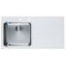Franke Epos Glass EOV 611/2, 1000x510 mm, nerez + biele sklo, drez 101.0250.482