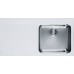 Franke Epos Glas EOV 611/7, 1000x510 mm, nerez + biele sklo, drez +sifón 101.0250.484