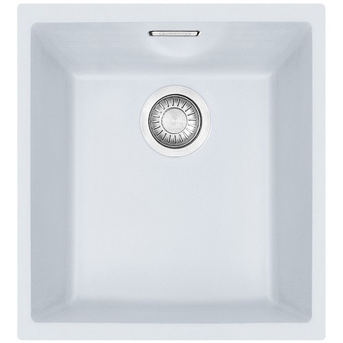 BAZÁR Franke Sirius SID 110-34, 365x440 mm, tectonitový drez, biela 125.0363.784 POŠKODENÝ