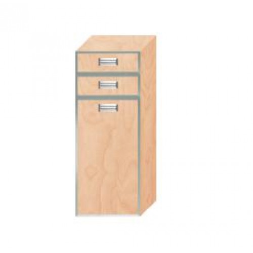 INTEDOOR FLORIDA stredná kúpeľňová skrinka ľavá, zapustená úchytka s rámom FSS352ZL01B 