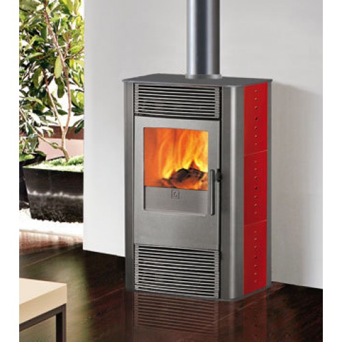 EDILKAMIN FUNKY teplovzdušná krbové kachle na drevo bordó 641670