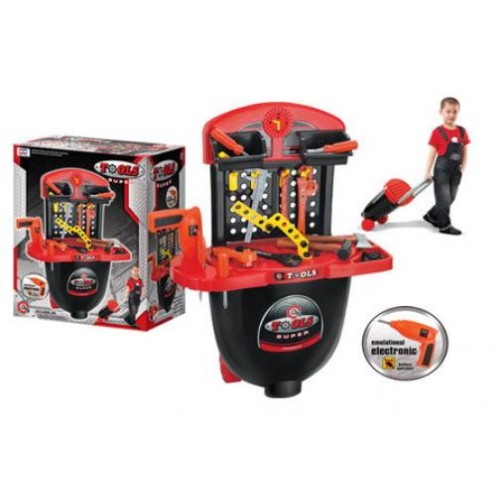 G21 Detské náradie pracovný stôl na kolieskach 690405